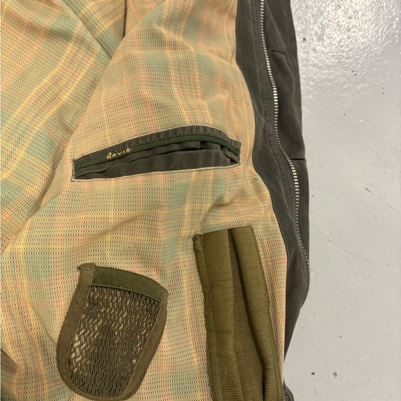 Orvis Dark Green Military Jacket with Brown Leather Details - Picture 8 of 10